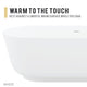 ANZZI Sabbia 5.9 ft. Solid Surface Center Drain Freestanding Bathtub in Matte White