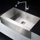 ANZZI Elysian Farmhouse Stainless Steel 32 in. 0-Hole Single Bowl Kitchen Sink in Brushed Satin