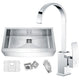 ANZZI Elysian Farmhouse 32 in. Single Bowl Kitchen Sink with Faucet in Polished Chrome