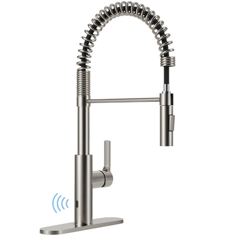 ANZZI Ola Hands Free Touchless 1-Handle Pull-Down Sprayer Kitchen Faucet with Motion Sense and Fan Sprayer