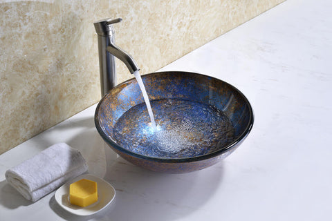 ANZZI Tara Series Deco-Glass Vessel Sink