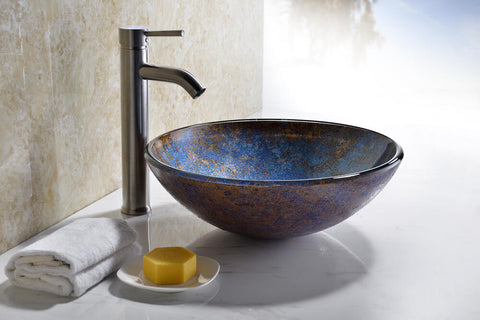 ANZZI Tara Series Deco-Glass Vessel Sink