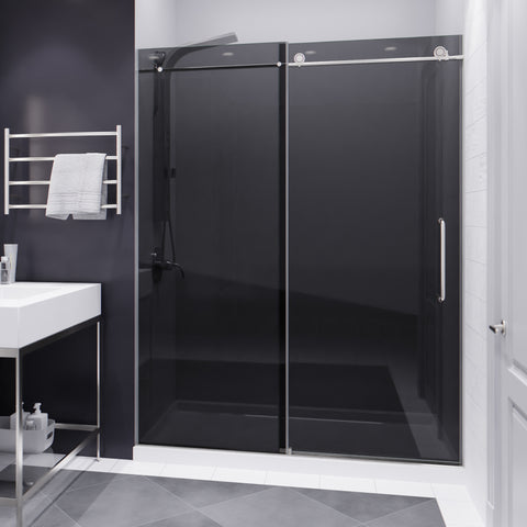 ANZZI Leon Series 60 in. by 76 in. Frameless Sliding Shower Door with Handle