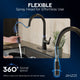 Modern 16 in. 1-Handle Touchless Pull-Down Kitchen Faucet in Matte Black with Motion Sensor and Dual Spray Modes