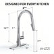 Modern Touchless Polished Chrome Pull-Down Kitchen Faucet