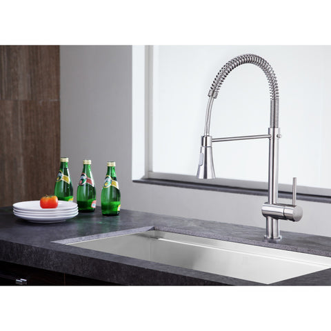 Carriage Single Handle Standard Kitchen Faucet in Brushed Nickel Carriage Single Handle Standard Kitchen Faucet in Brushed Nickel