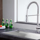 Carriage Series Single Handle Deck Mount Standard Kitchen Faucet in Brushed Nickel Finish with Ceramic Disk Included