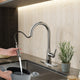 Modern Touchless Polished Chrome Pull-Down Kitchen Faucet