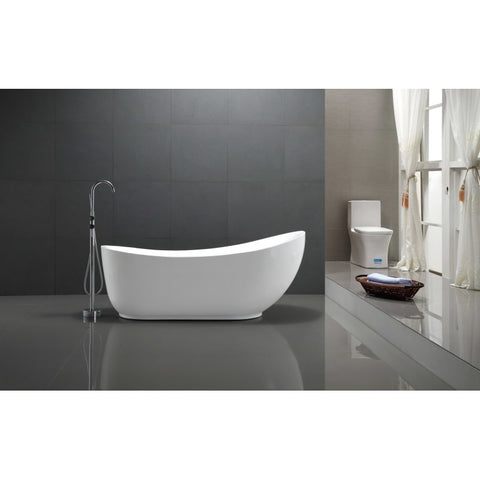 FT-AZ090 - ANZZI Talyah Series 5.92 ft. Freestanding Bathtub in White