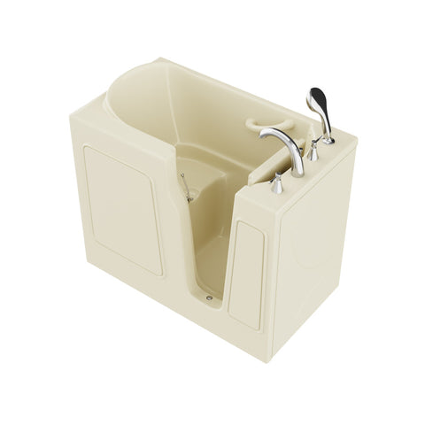 AMZ2646RBS - ANZZI 26 in. x 46 in. Right Drain Quick Fill Walk-In Soaking Tub in Biscuit