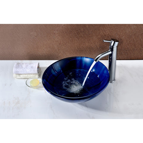 Meno Series Deco-Glass Vessel Sink