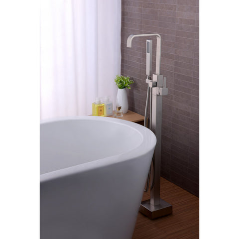 FS-AZ0031BN - ANZZI Victoria 2-Handle Claw Foot Tub Faucet with Hand Shower in Brushed Nickel