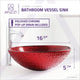 ANZZI Hollywood Series Deco-Glass Vessel Sink in Lustrous Red