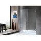 Makata Series 60 in. by 72 in. Frameless Hinged Alcove Shower Door with Handle