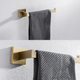 ANZZI 5-Piece Satin Brass Bathroom Accessories Set