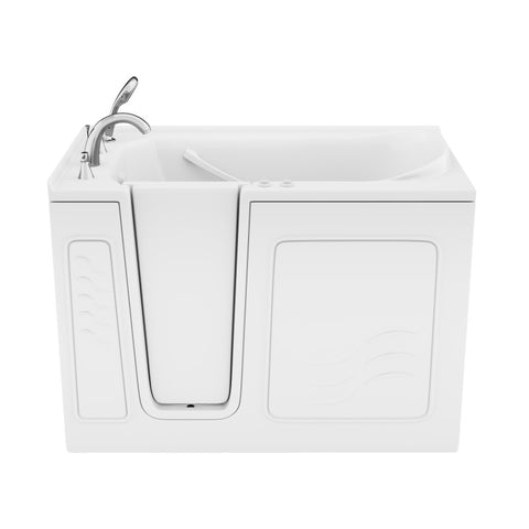 ANZZI Value Series 30 in. x 53 in. Left Drain Quick Fill Walk-In Whirlpool and Air Tub in White