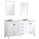 Chateau 72 in. W x 22 in. D Bathroom Vanity Set with Carrara Marble Top with White Sink
