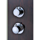 SP-AZ021 - ANZZI Pure 59 in. 3-Jetted Shower Panel with Heavy Rain Shower and Spray Wand in Mahogany Deco-Glass