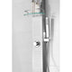 ANZZI Coastal 44 in. Full Body Shower Panel with Heavy Rain Shower and Spray Wand in Brushed Steel