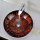 Forte Series Deco-Glass Vessel Sink in Lustrous Red and Black