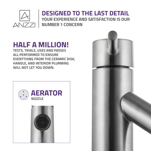 ANZZI Valle Single Hole Single Handle Bathroom Faucet