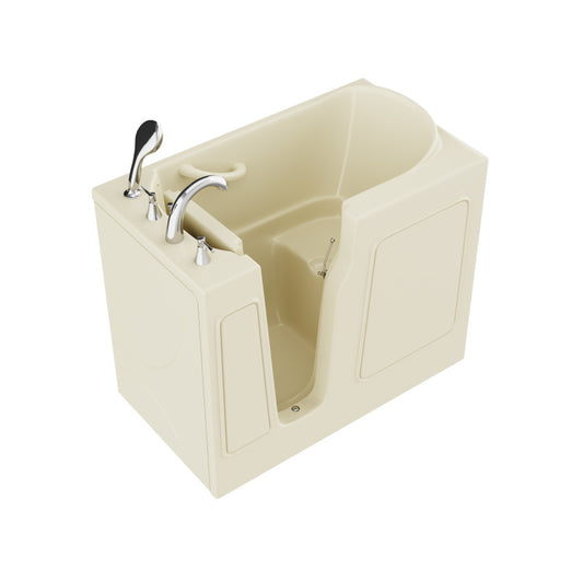 AMZ2646LBS - ANZZI 26 in. x 46 in. Left Drain Quick Fill Walk-In Soaking Tub in Biscuit