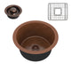 SK-003 - ANZZI Thrace Drop-in Handmade Copper 17 in. 0-Hole Single Bowl Kitchen Sink in Hammered Antique Copper