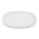 ANZZI Bellentin 5.1 ft. Solid Surface Center Drain Freestanding Bathtub in Matte White