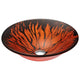 LS-AZ8109 - ANZZI Ore Series Deco-Glass Vessel Sink in Lustrous Red and Black