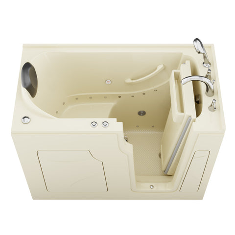 AZ2853RBA-CP - ANZZI Coupe Premier 53 - 60 in x 28 in. Right Drain Air Jetted Walk-in Tub in Biscuit