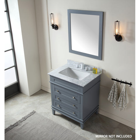 V-WKG019-36-X - ANZZI Wineck 36 in. W x 35 in. H Bathroom Bath Vanity Set in Rich Gray