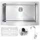 ANZZI Elysian Farmhouse 36 in. Kitchen Sink with Opus Faucet in Polished Chrome