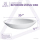 ANZZI Juniper Solid Surface Vessel Sink in White