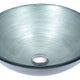 Deco-Glass Vessel Sink in Brushed Silver