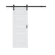 ID-AZBD08 - ANZZI ANZZI 5 Patio Wood Barn Doors - Durable Construction and Easy Installation - White Color Paint with Hardware Kit - Ideal for Home, Office, and More - (36x84'')