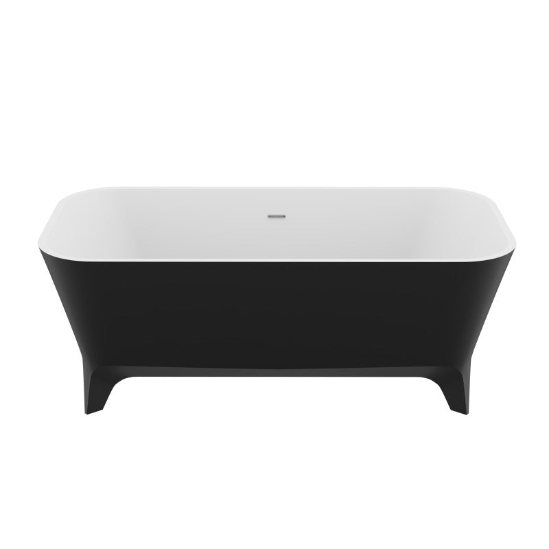 ANZZI 63 in. x 31.5 in. Freestanding Soaking Tub Clawfoot - Nightshade  Series