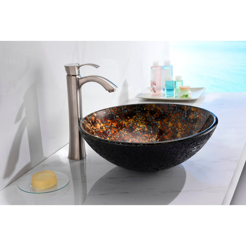 LS-AZ200 - ANZZI Alto Series Vessel Sink in Molten Gold