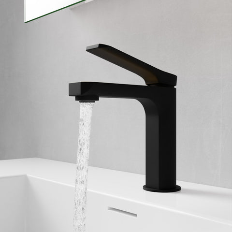 L-AZ900MB-BG - ANZZI Single Handle Single Hole Bathroom Faucet With Pop-up Drain in Matte Black & Brushed Gold