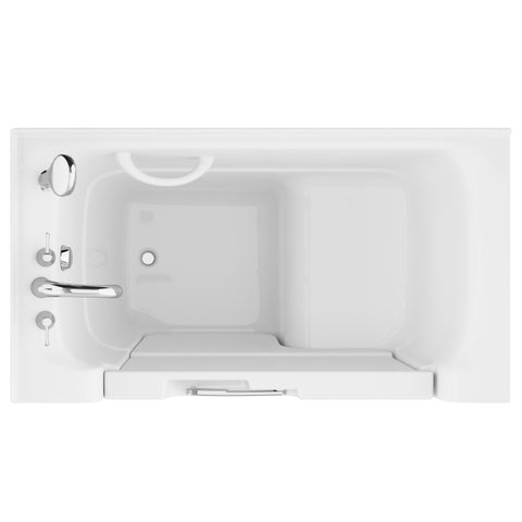 AZ2953WCALWS - ANZZI Coupe Series 29 in. x 53 in. Left Drain Wheelchair Access Walk-In Soaking Tub in White