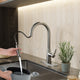 Modern Touchless Brushed Nickel Pull-Down Kitchen Faucet