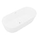 ANZZI Sabbia 5.9 ft. Solid Surface Center Drain Freestanding Bathtub in Matte White