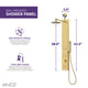 SP-AZ080BG - ANZZI Beverly 3-Jetted Shower Panel with Heavy Rain Shower and Body Jets and Body Jets and Spray Wand in Brushed Gold