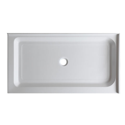 ANZZI Port 36 x 48  in. Double Threshold Shower Base in White
