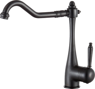 ANZZI Patriarch Elegant Kitchen Faucet, Single Handle Control, High-Arc Spout (8.27" H), WaterSense Certified, Rhino Alloy Solid Brass, Various Finishes