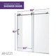 ANZZI Raymore Series 60 in. x 62 in. Frameless Sliding Tub Door