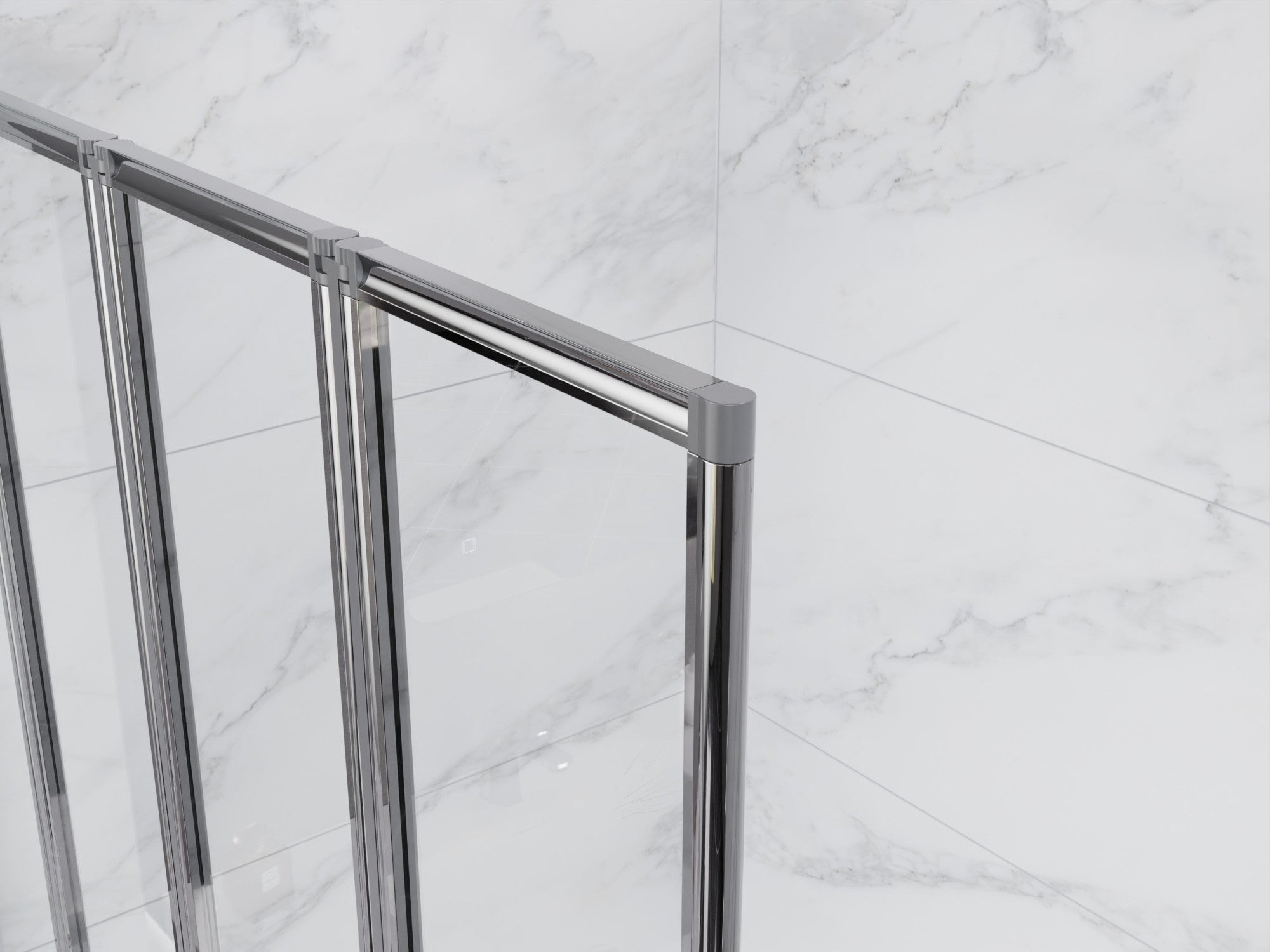 SD-AZ16-PRX - ANZZI Accordion Style 33 in. x 56 in. H Sliding