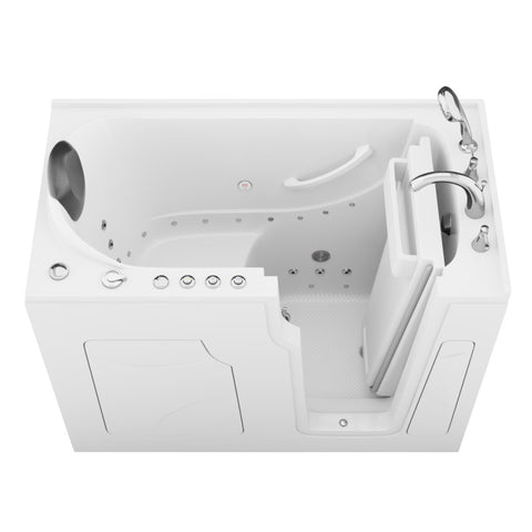 AZ2853RWD-CP - ANZZI Coupe Premier 53 - 60 in x 28 in. Right Drain Air and Whirlpool Jetted Walk-in Tub in White