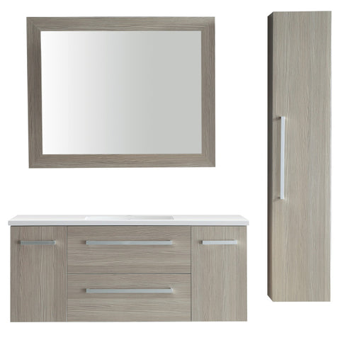 ANZZI Conques 48 in. W x 20 in. H Bathroom Vanity Set in Rich Gray