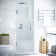 ANZZI Fellow Series 24 in. by 70 in. Frameless Hinged Shower Door with Handle