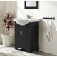 VT-MRCT3024-BK - ANZZI Montbrun 24 in. W x 34 in. H Bath Vanity-Rich Black with White Basin and Mirror